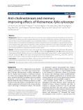 Anti-cholinesterases and memory improving effects of Vietnamese Xylia xylocarpa