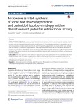 Microwave assisted synthesis of some new thiazolopyrimidine and pyrimidothiazolopyrimidopyrimidine derivatives with potential antimicrobial activity