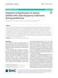 Inhibition of lignification of Zizania latifolia with radio frequency treatments during postharvest