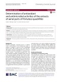 Determination of antioxidant and antimicrobial activities of the extracts of aerial parts of Portulaca quadrifida