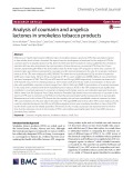 Analysis of coumarin and angelica lactones in smokeless tobacco products
