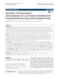 Synthesis, characterization and evaluation of 1,3,5‑triazine aminobenzoic acid derivatives for their antimicrobial activity