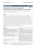 Natural product based composite for extraction of arsenic (III) from waste water