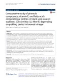 Comparative study of phenolic compounds, vitamin E, and fatty acids compositional profiles in black seed-coated soybeans (Glycine Max (L.) Merrill) depending on pickling period in brewed vinegar