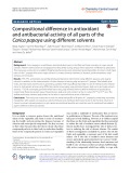 Compositional difference in antioxidant and antibacterial activity of all parts of the Carica papaya using different solvents