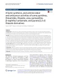 A facile synthesis, and antimicrobial and anticancer activities of some pyridines, thioamides, thiazole, urea, quinazoline, β-naphthyl carbamate, and pyrano[2,3-d] thiazole derivatives