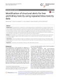 Identification of structural alerts for liver and kidney toxicity using repeated dose toxicity data