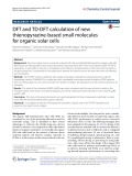 DFT and TD-DFT calculation of new thienopyrazine-based small molecules for organic solar cells