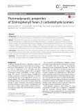 Thermodynamic properties of 5(nitrophenyl) furan-2-carbaldehyde isomers