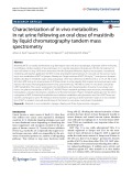 Characterization of in vivo metabolites in rat urine following an oral dose of masitinib by liquid chromatography tandem mass spectrometry