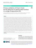 Primary validation of Charm II tests for the detection of antimicrobial residues in a range of aquaculture fish