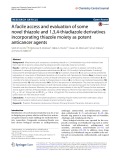 A facile access and evaluation of some novel thiazole and 1,3,4-thiadiazole derivatives incorporating thiazole moiety as potent anticancer agents