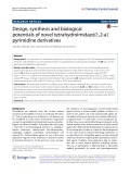 Design, synthesis and biological potentials of novel tetrahydroimidazo[1,2-a] pyrimidine derivatives