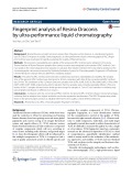 Fingerprint analysis of Resina Draconis by ultra-performance liquid chromatography