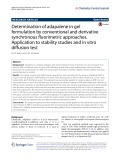 Determination of adapalene in gel formulation by conventional and derivative synchronous fluorimetric approaches. Application to stability studies and in vitro diffusion test