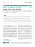 Electrodeposition of amorphous molybdenum sulfide thin film for electrochemical hydrogen evolution reaction