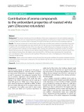 Contribution of aroma compounds to the antioxidant properties of roasted white yam (Dioscorea rotundata)