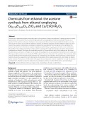 Chemicals from ethanol: The acetone synthesis from ethanol employing Ce0.75Zr0.25O2, ZrO2 and Cu/ZnO/Al2O3