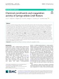 Chemical constituents and coagulation activity of Syringa oblata Lindl flowers