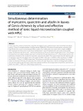 Simultaneous determination of myricetrin, quercitrin and afzelin in leaves of Cercis chinensis by a fast and effective method of ionic liquid microextraction coupled with HPLC