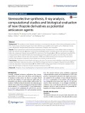 Stereoselective synthesis, X-ray analysis, computational studies and biological evaluation of new thiazole derivatives as potential anticancer agents
