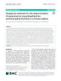 Analytical methods for the determination of paracetamol, pseudoephedrine and brompheniramine in Comtrex tablets