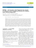 EURAD the European Joint Programme for research on radioactive waste management between EU members states national programmes