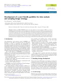 Development of a user-friendly guideline for data analysis and sampling design strategy