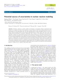 Potential sources of uncertainties in nuclear reaction modeling