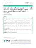 Actor and partner effects of parenting stress and co-parenting on marital conflict among parents of children with atopic dermatitis