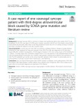 A case report of one vasovagal syncope patient with third-degree atrioventricular block caused by SCN5A gene mutation and literature review