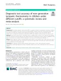 Diagnostic test accuracy of new generation tympanic thermometry in children under different cutoffs: A systematic review and meta-analysis