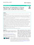 Risk factors of malnutrition in Chinese children with congenital heart defect