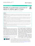 Reliability of accelerometric assessment of balance in children aged 6–12 years