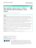 Mean platelet volume levels in children with sleep-disordered breathing: A metaanalysis
