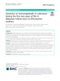 Dynamics of immunoglobulin G subclasses during the first two years of life in Malawian infants born to HIV-positive mothers