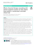 Effects of journal therapy counseling with anxious pregnant women on their infants’ sleep quality: A randomized controlled clinical trial
