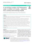 A cost-of-illness analysis of β-Thalassaemia major in children in Sri Lanka – experience from a tertiary level teaching hospital