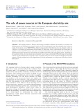 The role of power sources in the European electricity mix