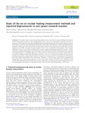State of the art on nuclear heating measurement methods and expected improvements in zero power research reactors
