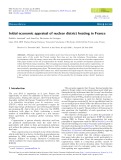 Initial economic appraisal of nuclear district heating in France