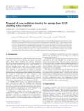 Proposal of new oxidation kinetics for sponge base E110 cladding tubes material