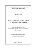 Luận văn Thạc sĩ Luật học: Quản lý nhà nước về bưu chính từ thực tiễn tỉnh Đắk Lắk