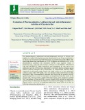 Evaluation of pharmacokinetics, antibacterial and anti-inflammatory activities of chrysin in rat