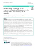 Bis-benzylidine Piperidone RA190 treatment of hepatocellular carcinoma via binding RPN13 and inhibiting NF-κB signaling