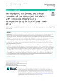 The incidence, risk factors, and clinical outcomes of rhabdomyolysis associated with fenoverine prescription: A retrospective study in South Korea (1999– 2014)