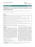 Validation of a transparent decision model to rate drug interactions