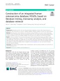 Construction of an integrated human osteosarcoma database, HOsDb, based on literature mining, microarray analysis, and database retrieval