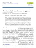 Heterogeneous world model and collaborative scenarios  of transition to globally sustainable nuclear energy systems