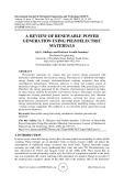 A review of renewable power generation using piezoelectric materials